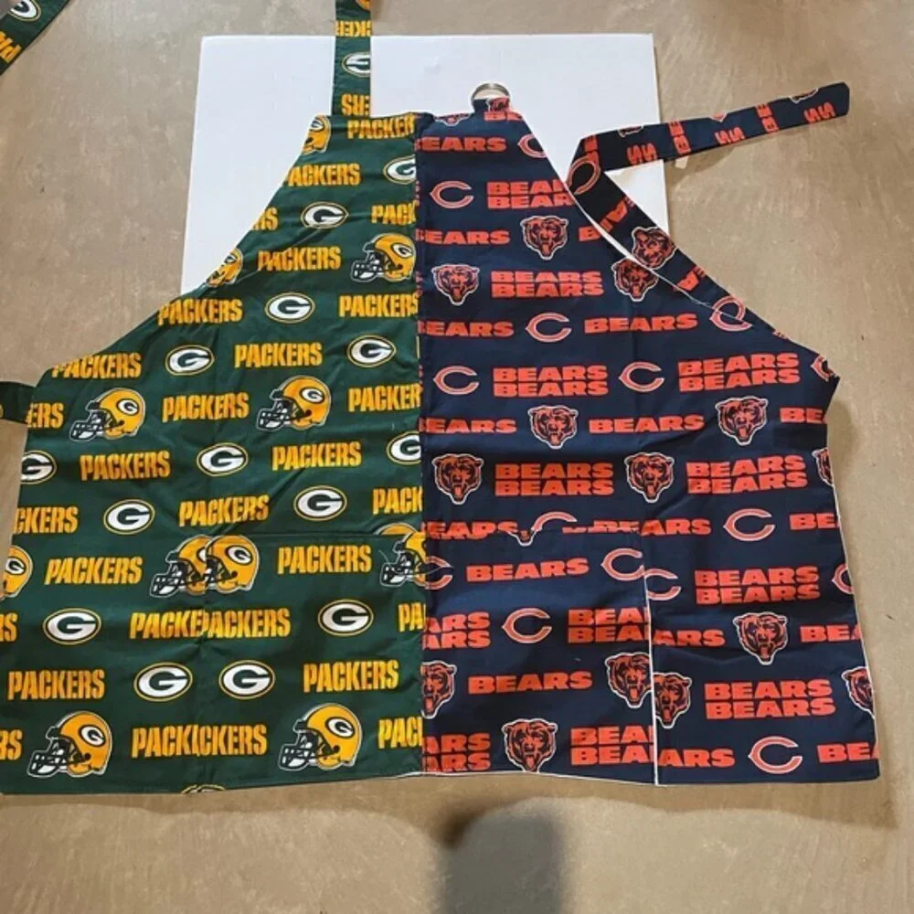 Combination Chicago Bears Green Bay Packers Barbeque Apron